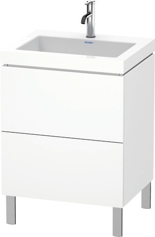 Duravit L-Cube c-bonded Set bodenstehend Weiß Matt 600x480x698 mm - LC6936O1818