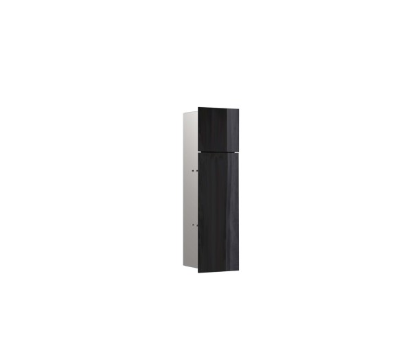 emco WC-Modul asis pure mit Glasfront Türanschlag links, Unterputz, 600mm, schwarz, 975527502