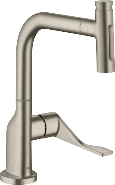 Hansgrohe Spültischmischer 230 Select 2jet Axor Citterio Ausziehbrause brushed nickel, 39863820