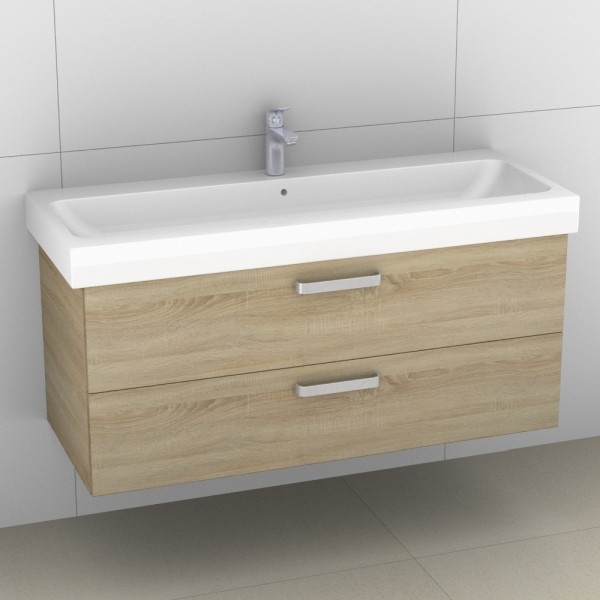 Artiqua 413 Waschtischunterschrank für iCon 124025 Castello Eiche quer NB, 413-WU2L-K34-7134-426