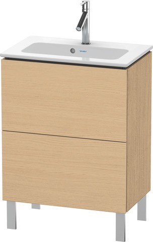 Duravit L-Cube Waschtischunterbau bodenstehend Natur Eiche Matt 620x391x704 mm - LC6673030300E00