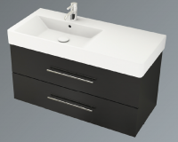 Neuesbad System 1 Neuesbad System 1 Waschplatz Komplett-Set, asymetrisch links, B:1000, T:450, H:580 mm