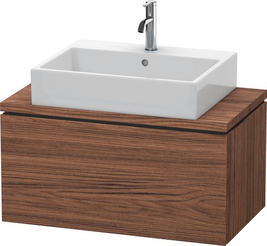 Duravit L-Cube Konsolenwaschtischunterbau wandhängend Nussbaum dunkel Matt 820x477x400 mm - LC580202
