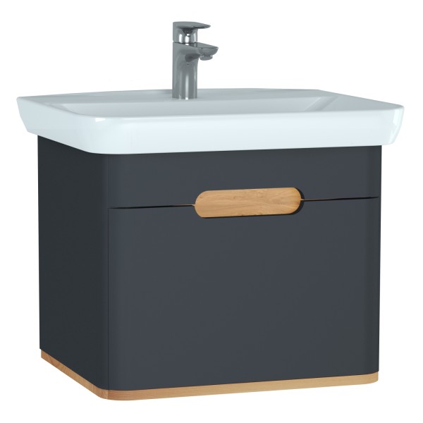 Vitra Sento Set 63 cm, 1 Lade, Anthrazit Matt, 60818
