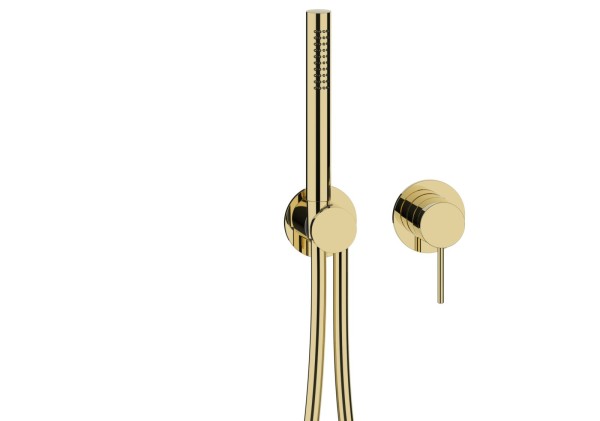 Herzbach MODUL7 Hebelmischer-Farbset 1 Verbraucher PVD Gold, 70.701002.1.03