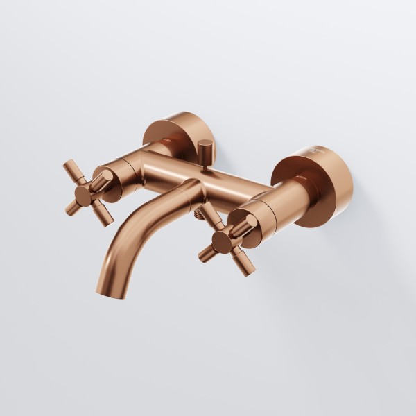 Steinberg Serie 250 Wanne/Brause-Zweigriffarmatur 1/2″, Kupfer gebürstet