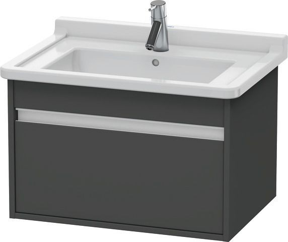 Duravit Ketho Waschtischunterbau wandhängend Graphit Matt 650x455x410 mm - KT666304949