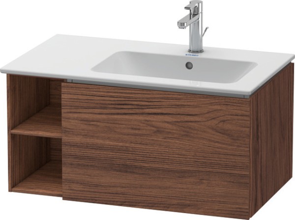 Duravit L-Cube Waschtischunterbau wandhängend Nussbaum dunkel Matt 820x481x400 mm - LC619202121