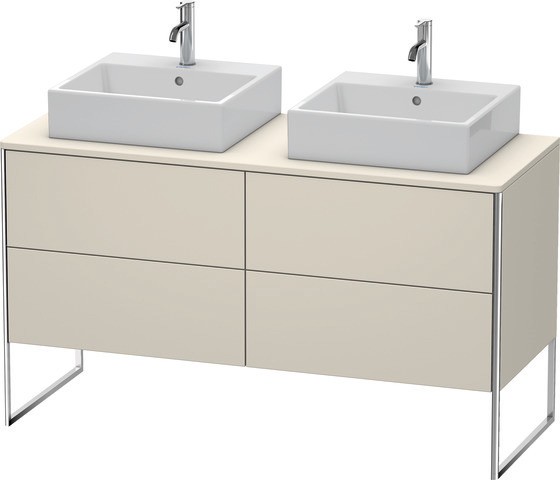 Duravit XSquare Konsolenwaschtischunterbau bodenstehend Taupe Matt 1400x548x778 mm - XS4926B9191