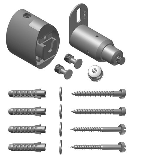 Kermi Badheizkörper Befestigungs-Set Ideos weiß, ZB03420001