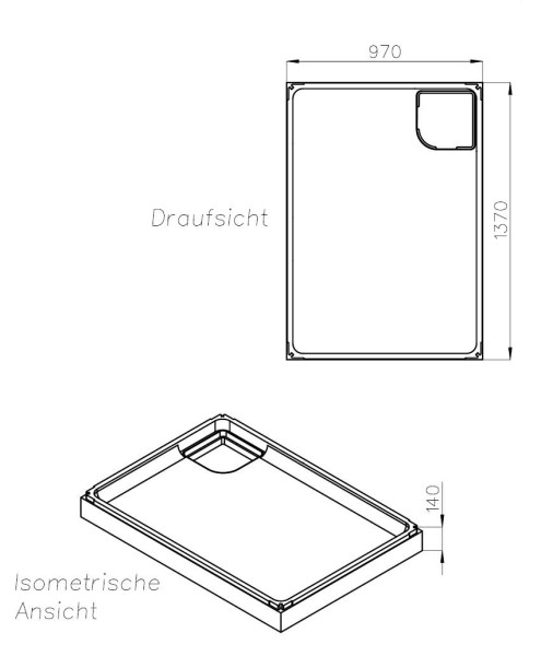 Neuesbad Wannenträger für Kaldewei Superplan NEU 140x100x2,5