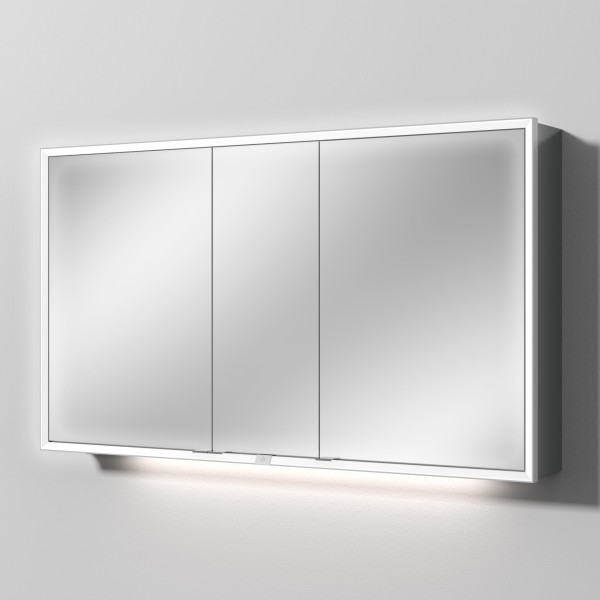 Sanipa Reflection Spiegelschrank MILO 130 mit LED-Beleuchtung, Anthrazit-Glanz, AU03779