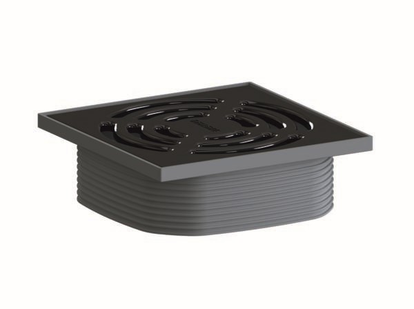 Dallmer Aufsatz DallDrain Pure, schwarz matt, 120 x 120 mm, 518293