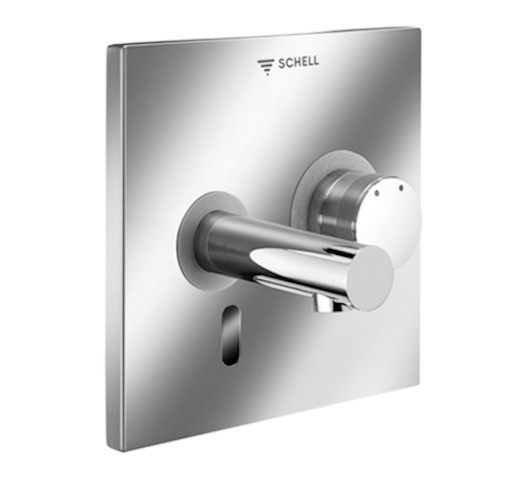 Schell Unterputz-Waschtischarmatur LINUS W-E-M, IR Mischw., Unterputz-Netzteil, 230 Ausl., edst., 01