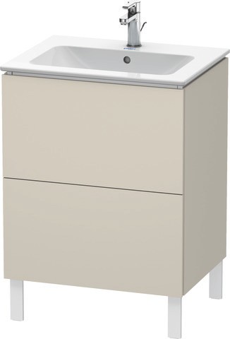Duravit L-Cube Waschtischunterbau bodenstehend Taupe Matt 620x481x704 mm - LC662509191