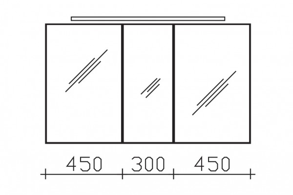 Pelipal Serie 6110 Spiegelschrank 6110-SPS04, B:1200, H:703, T:170mm