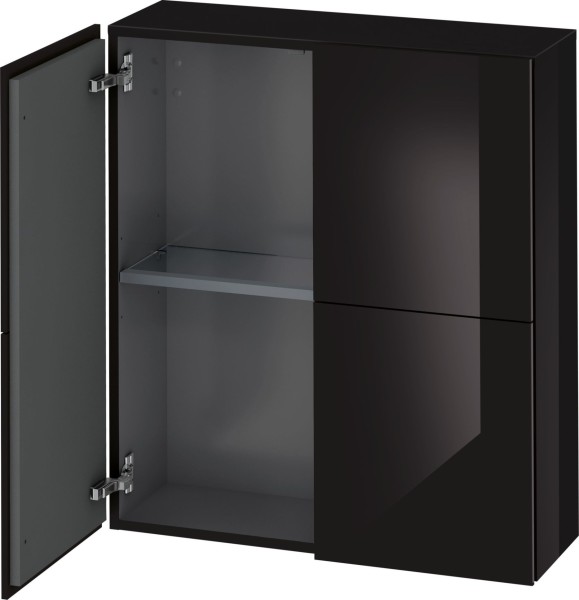 Duravit L-Cube Halbhochschrank Schwarz Hochglanz 700x243x800 mm - LC116704040