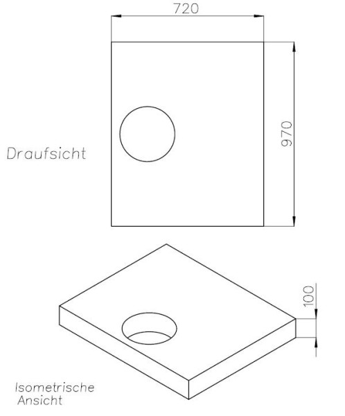 Neuesbad Wannenträger für Hoesch Muna 1000x750x15