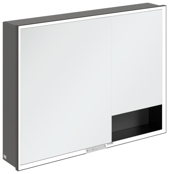 Villeroy & Boch Aufputz-Spiegelschrank My View+ B48110 1000x750x168mm m. Bel. Graphite