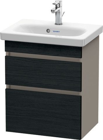 Duravit DuraStyle Waschtischunterbau wandhängend Eiche Schwarz & Basalt Matt 500x368x610 mm - DS6403