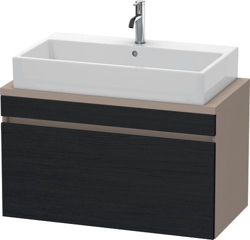 Duravit DuraStyle Konsolenwaschtischunterbau wandhängend Eiche Schwarz & Basalt Matt 900x478x512 mm