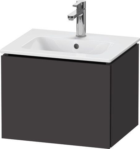 Duravit L-Cube Waschtischunterbau wandhängend Graphit Supermatt 520x421x400 mm - LC611808080