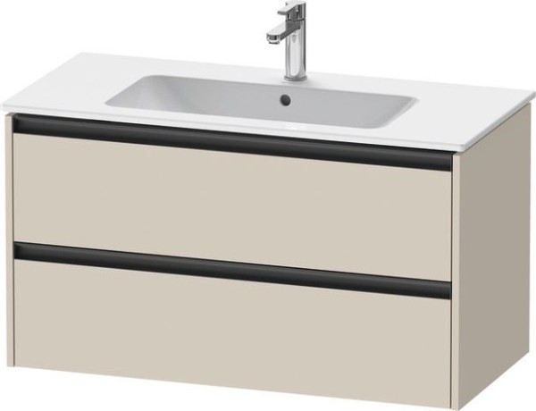 Duravit Ketho.2 Waschtischunterbau wandhängend Taupe Supermatt 1010x480x550 mm - K25264083830000