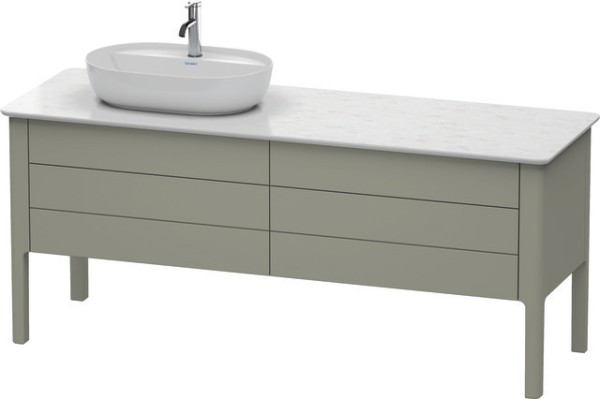 Duravit Luv Konsolenwaschtischunterbau bodenstehend Stein Grau Seidenmatt 1733x570x743 mm - LU9568L9