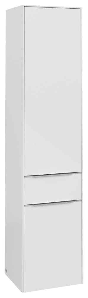 Villeroy & Boch Subway 3.0 Hochschrank, 2 Türen, 1 Auszug, 400 x 1710 x 346,5 mm, Brilliant White / C59000VE