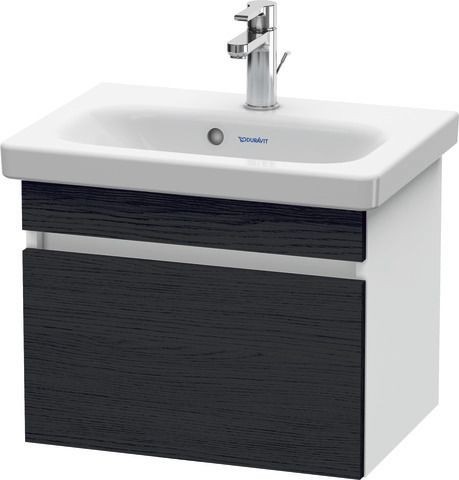 Duravit DuraStyle Waschtischunterbau wandhängend Eiche Schwarz & Weiß Matt 500x368x398 mm - DS630301