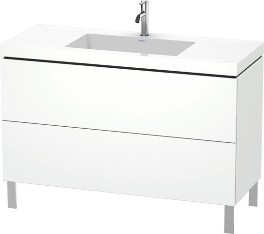 Duravit L-Cube c-bonded Set bodenstehend Weiß Matt 1200x480x698 mm - LC6939O1818
