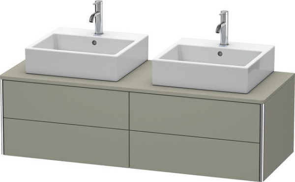 Duravit XSquare Konsolenwaschtischunterbau wandhängend Stein Grau Seidenmatt 1400x548x400 mm - XS491