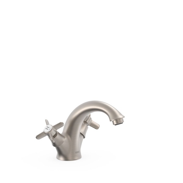 Tres 2 Griff Waschtischarmatur Mit Griff G3/8" flexible Anschlussschläuche, 24210201AC
