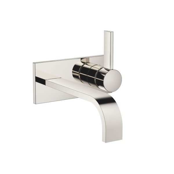 Dornbracht Waschtisch-Wand-Einhandbatterie mit Abdeckplatte MEM 36864782 Platin