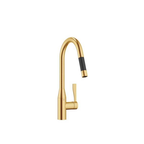 Dornbracht Einhebelmischer Pull-down mit Brausefunktion SYNC 33870895 Messing gebürstet (23kt Gold)