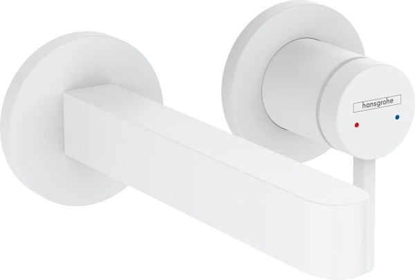 Hansgrohe 2-Loch Waschtischmischer Unterputz Finoris F-Set kurzer Auslauf mattweiss, 76051700