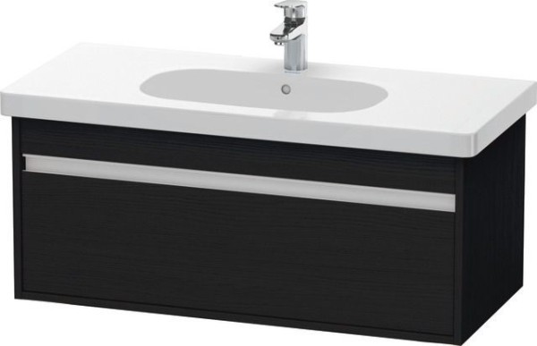 Duravit Ketho Waschtischunterbau wandhängend Eiche Schwarz Matt 1000x455x410 mm - KT666801616