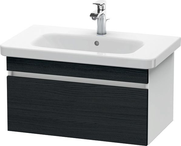 Duravit DuraStyle Waschtischunterbau wandhängend Eiche Schwarz & Weiß Matt 730x448x398 mm - DS638101