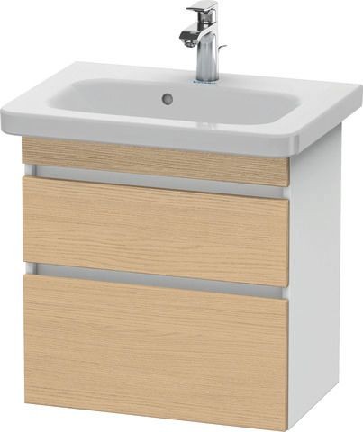 Duravit DuraStyle Waschtischunterbau wandhängend Natur Eiche & Weiß Matt 580x368x610 mm - DS64790301