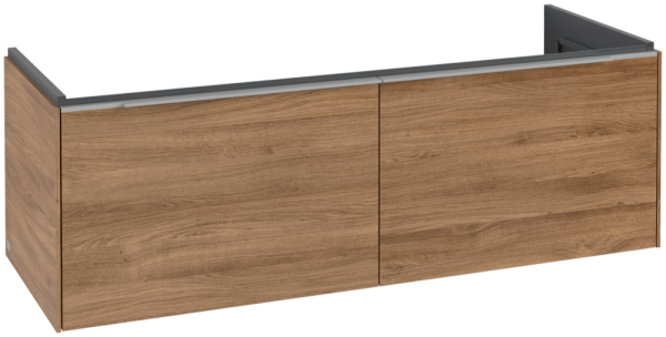 Villeroy & Boch Subway 3.0 Waschbeckenunterschrank, 2 Auszüge, 1272 x 432 x 462 mm, Kansas Oak / Kan