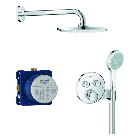 GROHE UP-Duschsys. GrohthermSmartControl runde Form 34743 mit THM/KB/HB chrom, 34743000