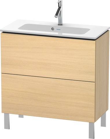 Duravit L-Cube Waschtischunterbau bodenstehend Mediterrane Eiche Matt 820x391x704 mm - LC667407171