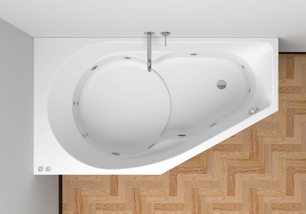 Riho Whirlpool Badewanne Yukon R 160x90 EASYPOOL 3.1 mechanisch