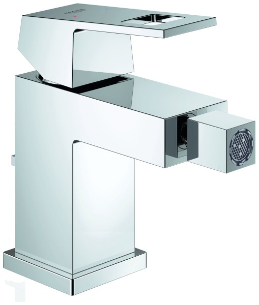 GROHE EH-Bidetbatterie Eurocube 23138 mit Zugstangen-Ablaufgarnitur chrom