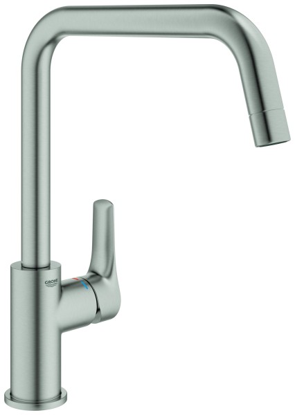 GROHE Küchenarmatur Eurosmart 30567 hoher Auslauf supersteel, 30567DC0