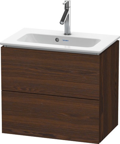 Duravit L-Cube Waschtischunterbau wandhängend Nussbaum gebürstet Matt 620x391x550 mm - LC625606969