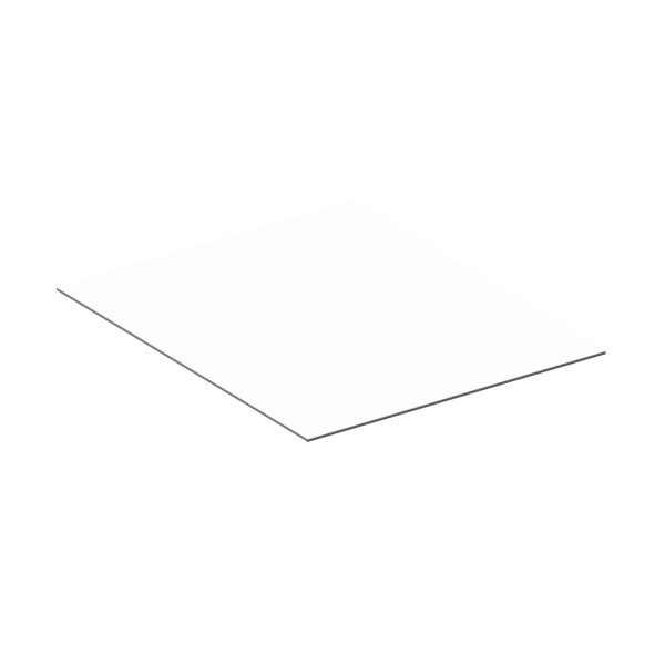 Keuco Abdeckplatte Edition 11 Art 49031, 400 x 4 x 483 mm Glas weiß, 49031300400