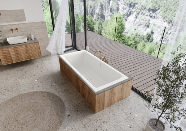 Kaldewei Badewanne PURO NEXT COMBI Modell 1437, 1900x900 mm, alpinweiß matt, 143700010711