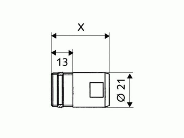 Schell Adapter QUICK Stecktechnik 70mm Schaftlänge 1/2" chrom mit ASAG