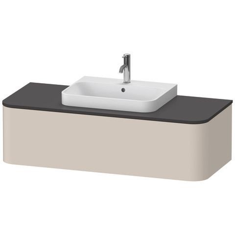 Duravit Happy D.2 Plus Konsolenwaschtischunterbau wandhängend Taupe Supermatt 1300x550x354 mm - HP49